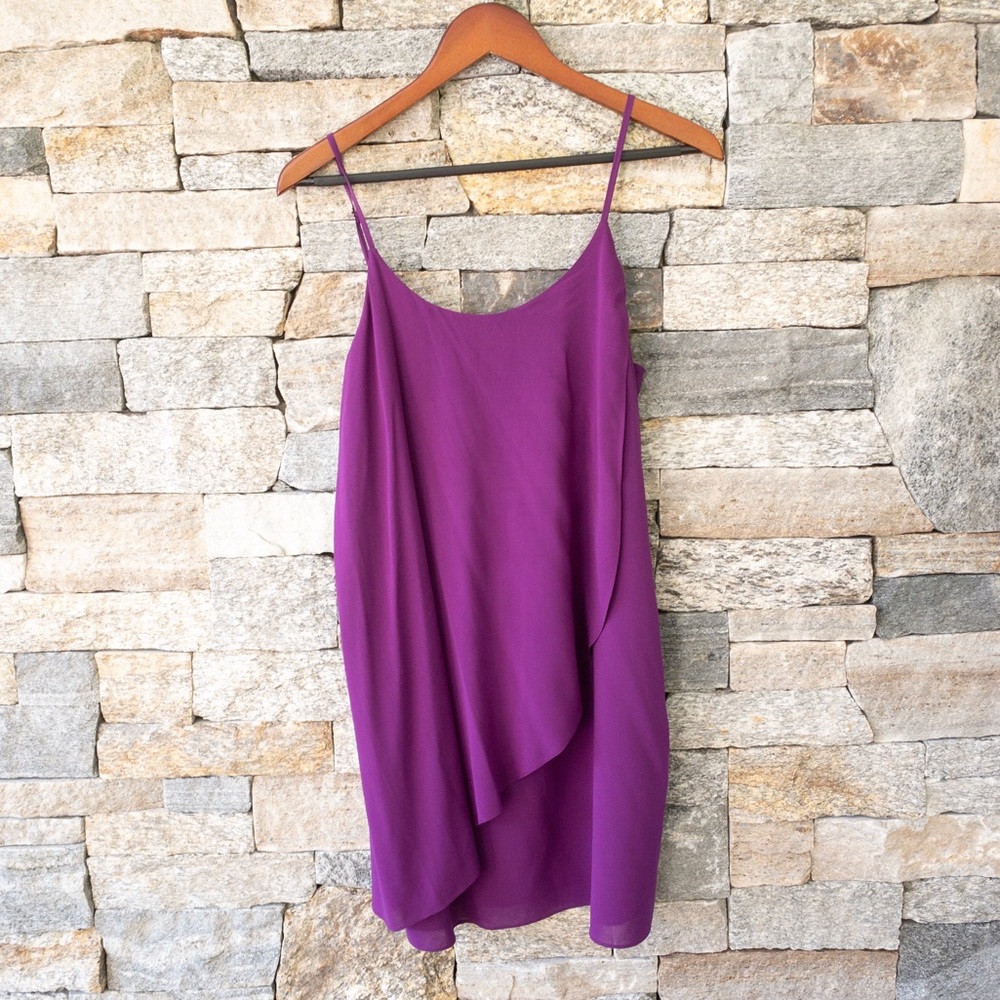 Alice + Olivia Silk Purple Mini Dress